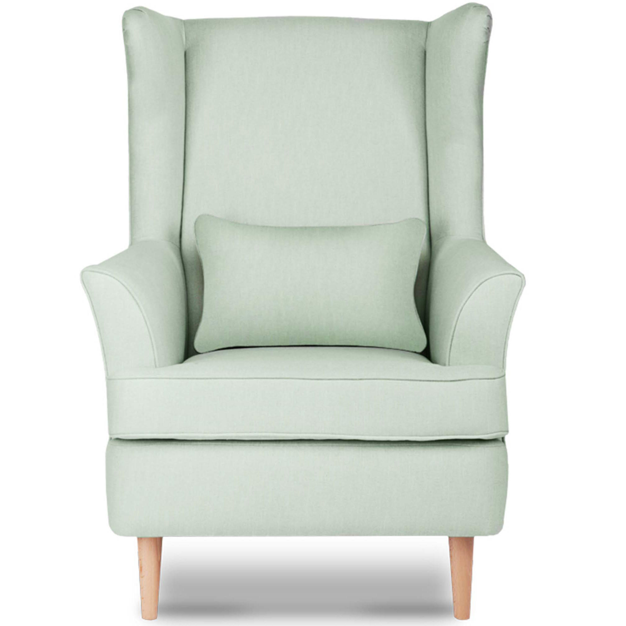 OHRENSESSEL STRALIS inklusive dekorativem Kissen, Mint - Mintgrün, Textil (82/108/80cm) - KONSIMO®