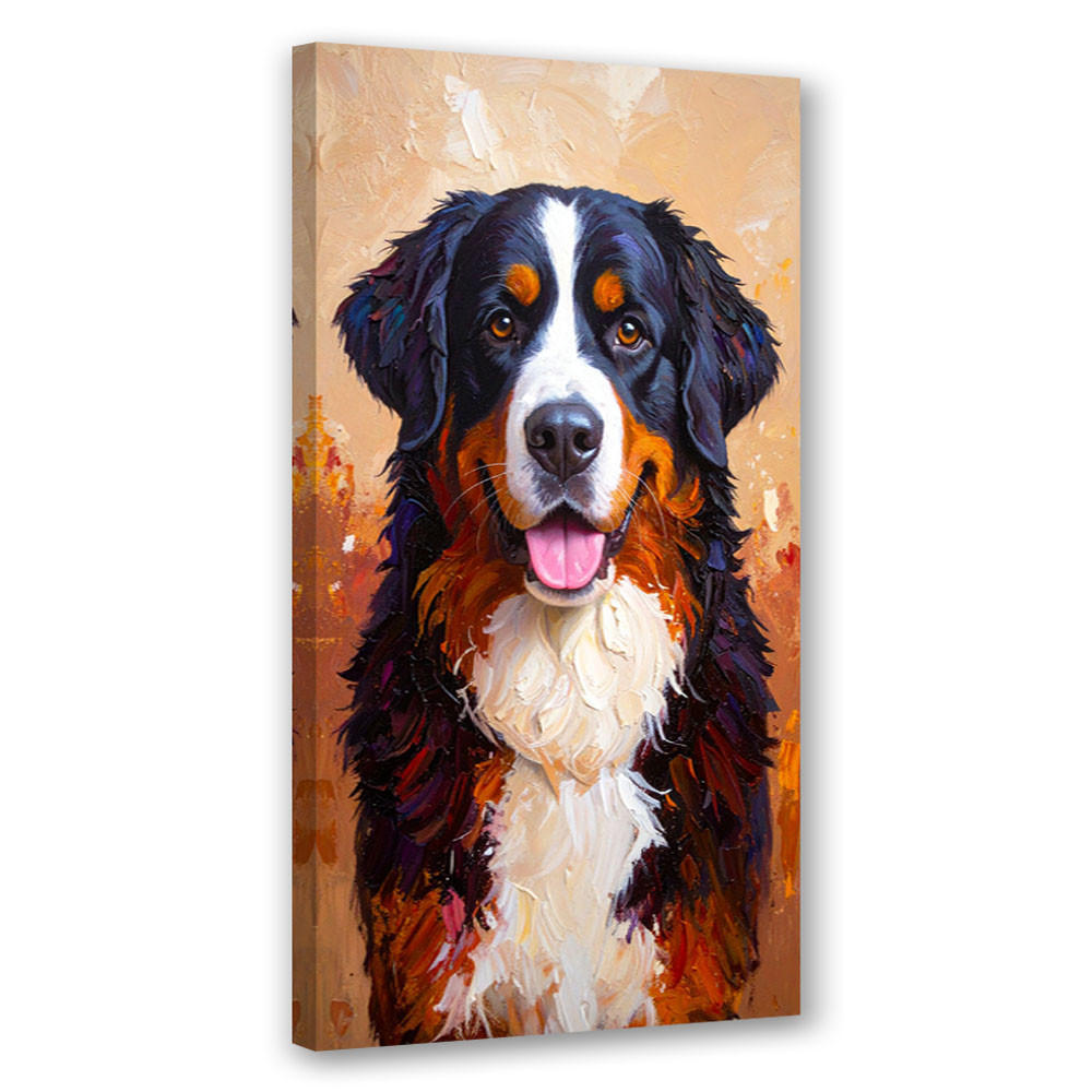 LEINWANDBILD Berner Sennenhund 40x80cm - Braun, Textil (40/80cm) - Feeby