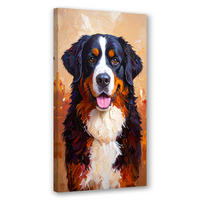 LEINWANDBILD Berner Sennenhund 40x80cm - Braun, Textil (40/80cm) - Feeby