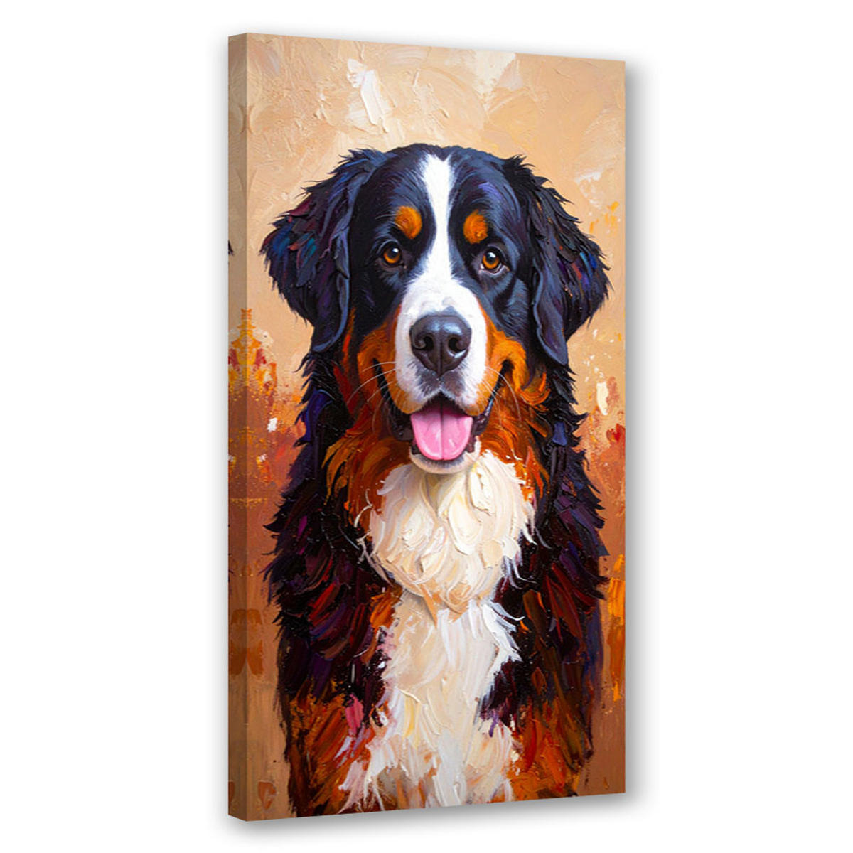 LEINWANDBILD Berner Sennenhund 40x80cm - Braun, Textil (40/80cm) - Feeby