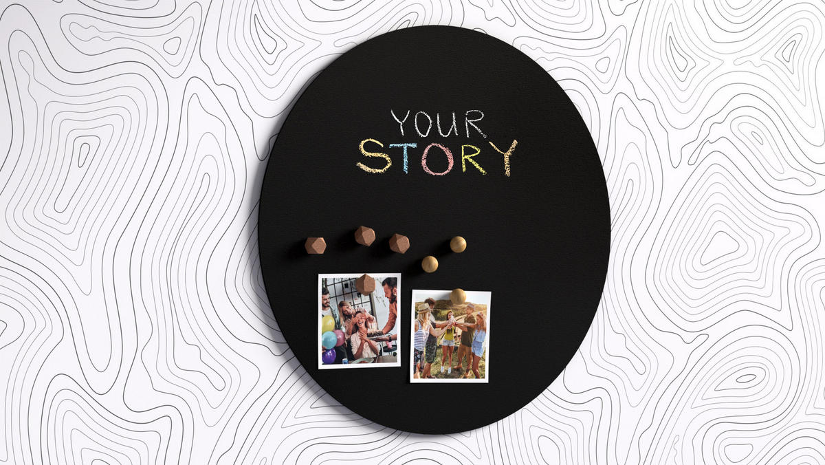 MAGNETTAFEL Runde schwarze SLIMboard Durchmesser 40 cm – rahmenlose Magnettafel - Schwarz, Metall (40/40/0.3cm) - ALLboards