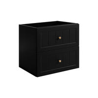 WASCHTISCHUNTERSCHRANK im klassischen Stil, schwarz, 60 x 57 x 46 cm - Goldfarben/Schwarz, Holzwerkstoff (60/57/46cm) - 3XE LIVING
