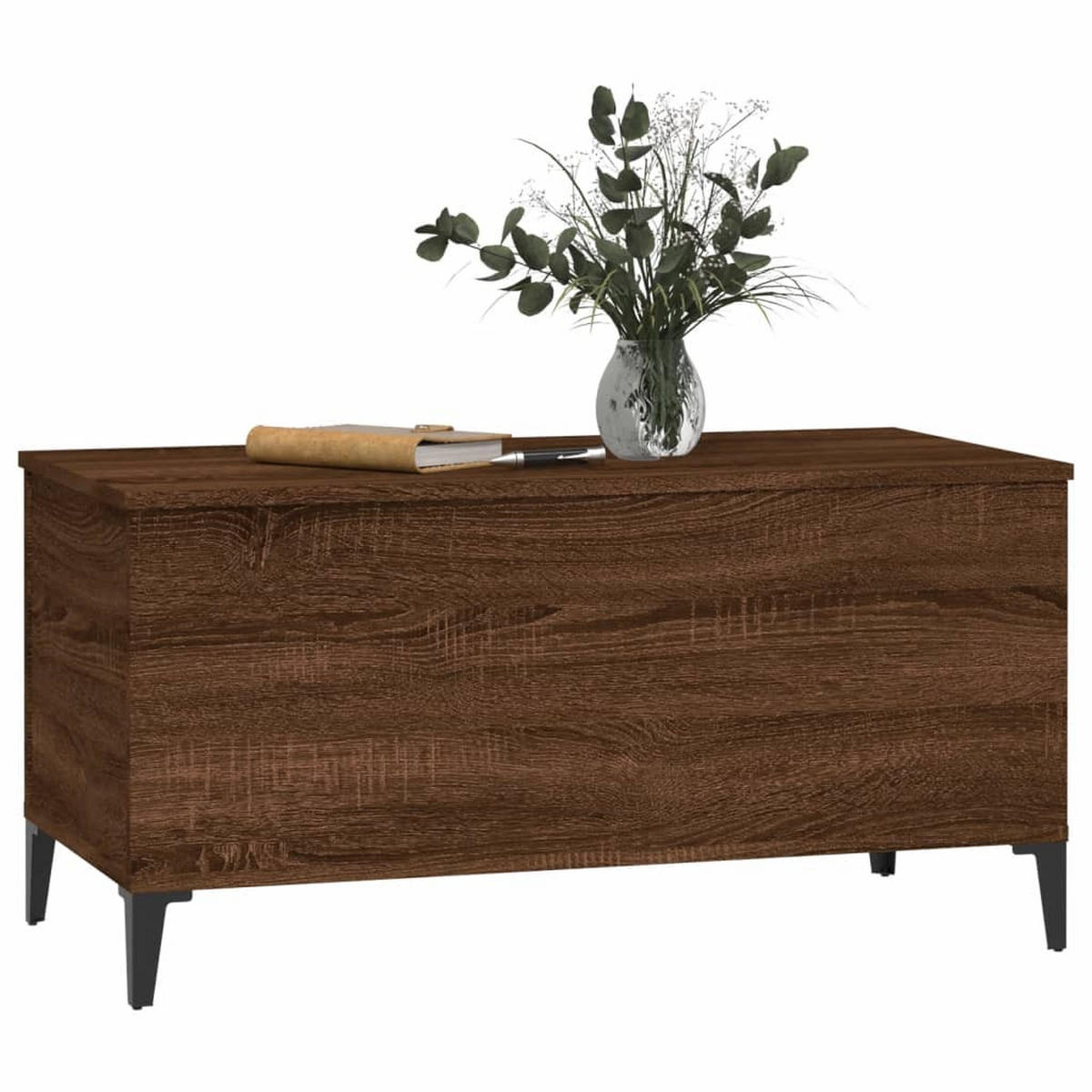 COUCHTISCH Braun Eichen-Optik 90x44,5x45 cm Holzwerkstoff - Braun, Holzwerkstoff (90/44.5/45cm) - furnicato