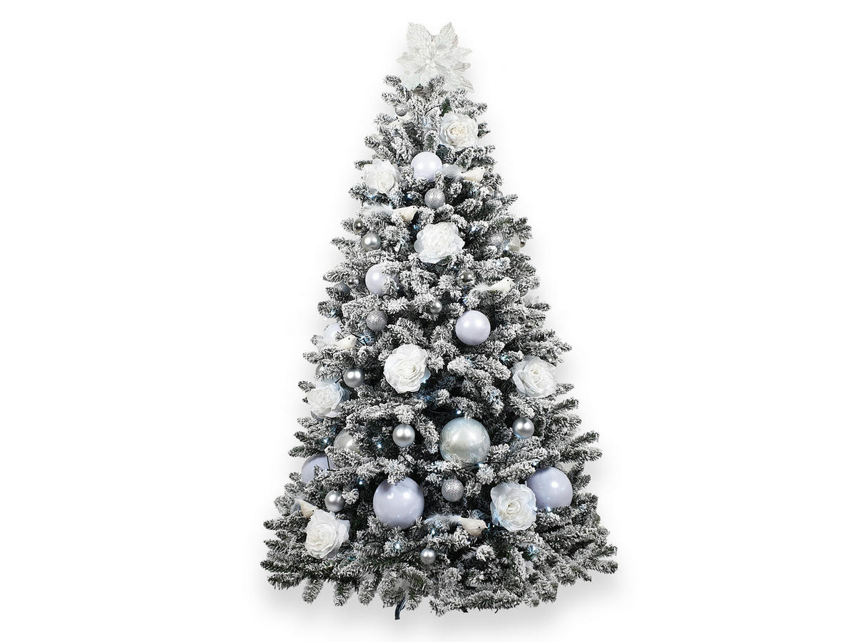 LAALU CHRISTBAUMKUGEL-SET 12 Ornamenten: runde Silbermischung 6 cm - Silberfarben, Kunststoff (0.01/1/0.01cm) - LAALU