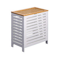 WÄSCHEKORB Weiß 30/30/55 cm - Weiß, Holzwerkstoff (30/55/30cm) - Mobili Rebecca