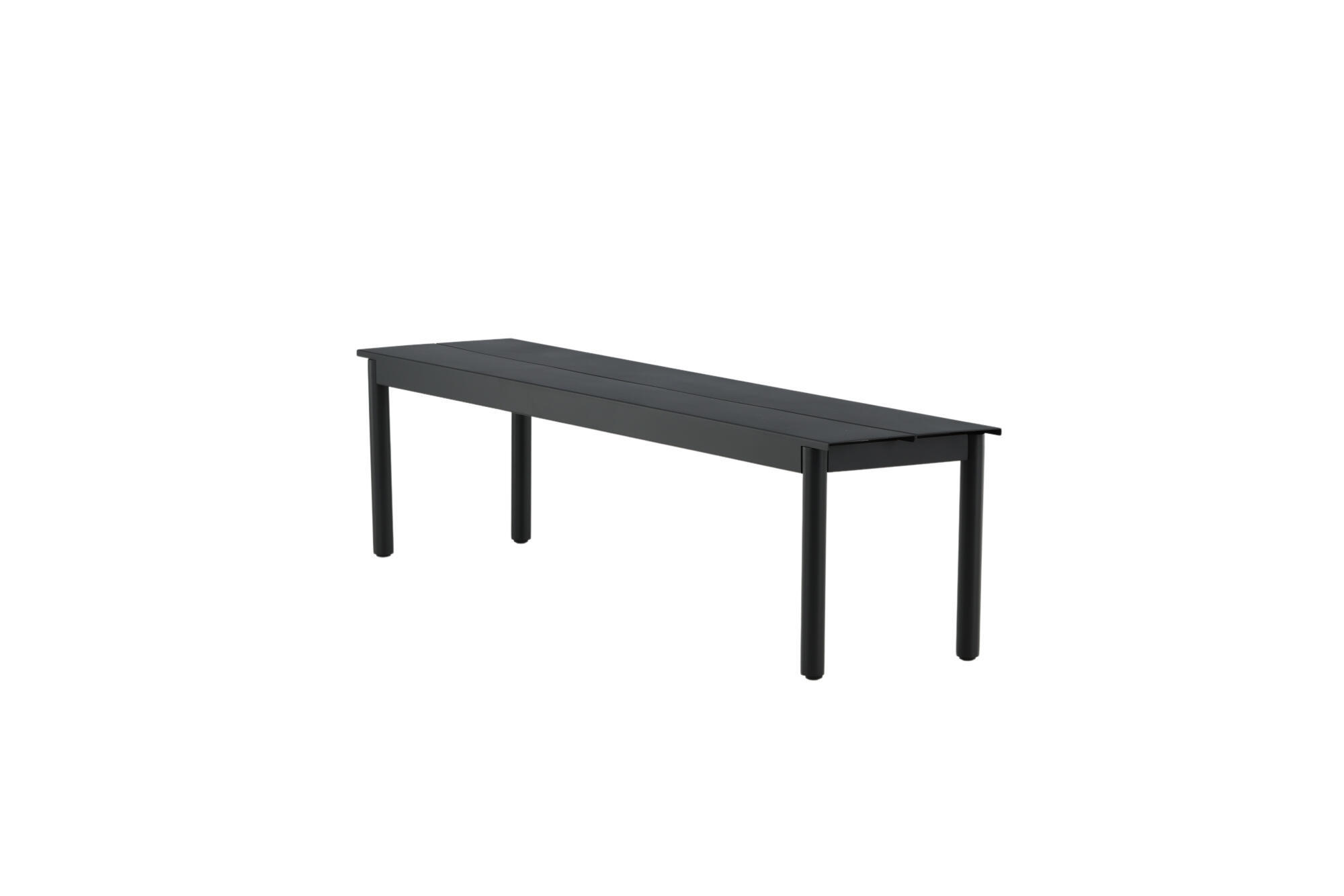 GARTENBANK MODENA Schwarz 180x40x35 cm - Schwarz, Metall (180/35/40cm) - FURNLUX