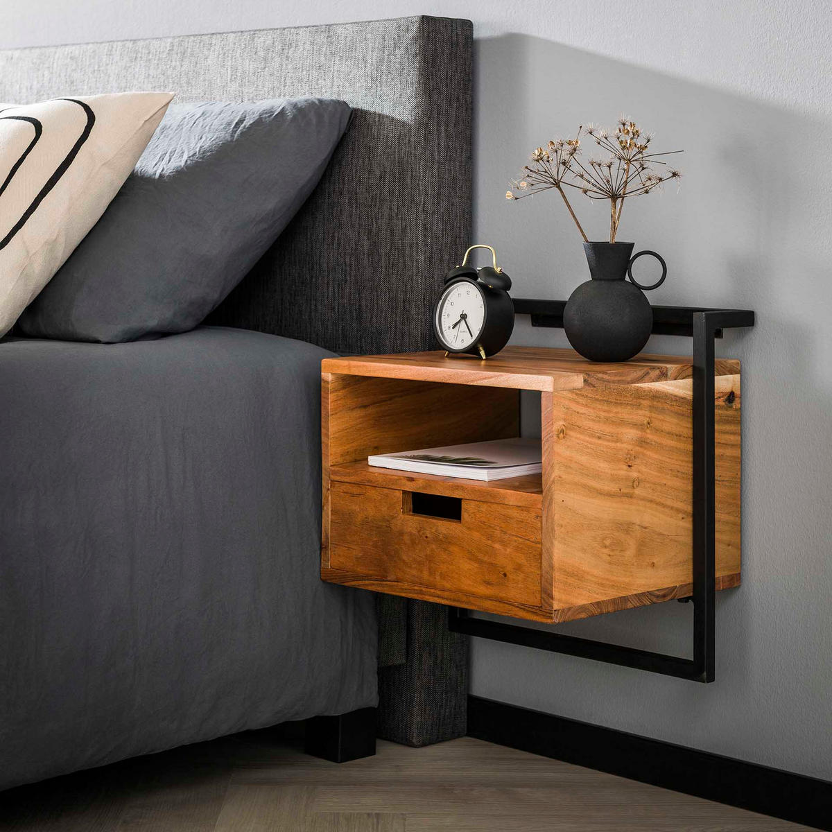 NACHTTISCH Air Solid Braun 44/35/45 cm - Braun, Holz (35/45/44cm) - Hoyz Collection