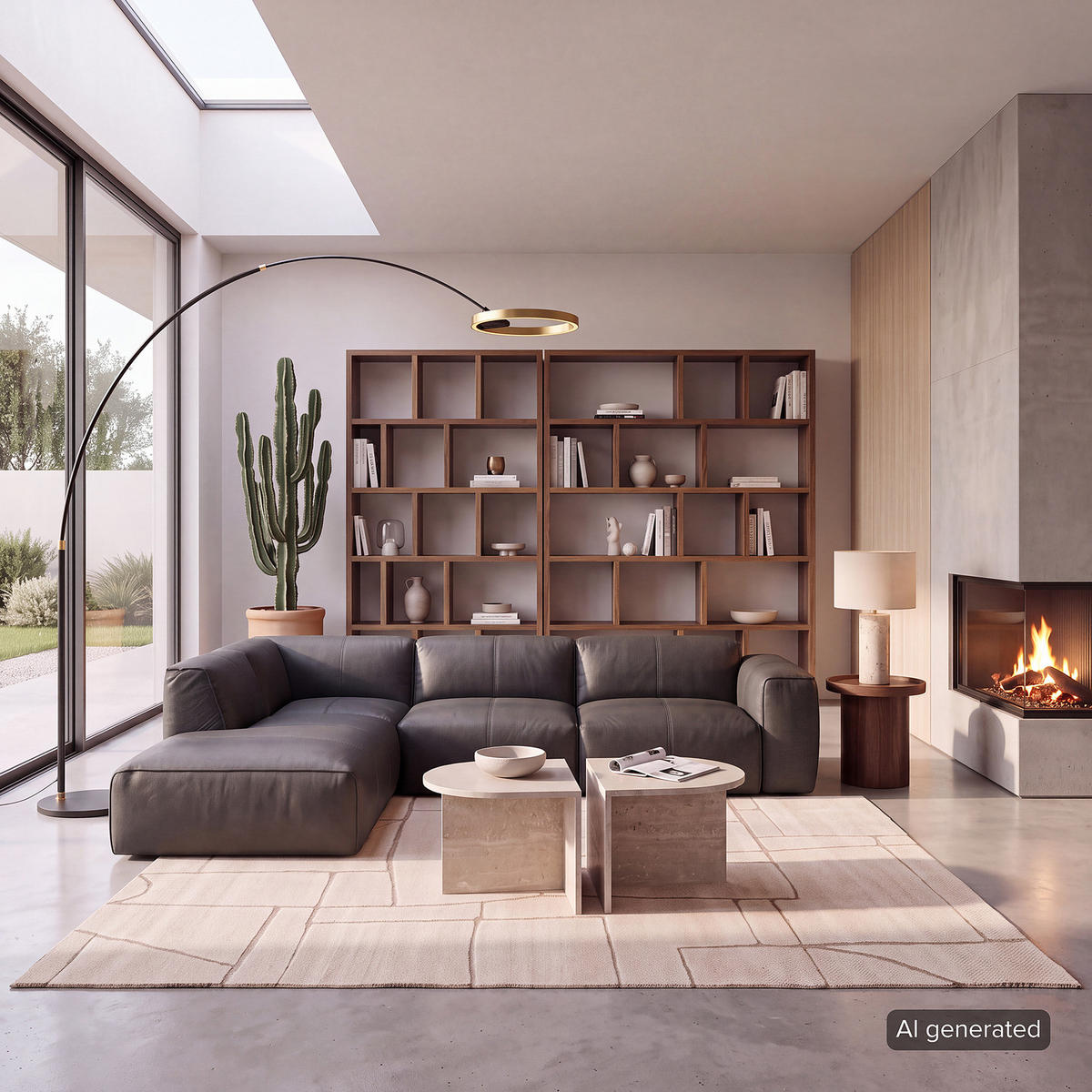 3-SITZER ECKSOFA mit Recamiere - Schwarz/Grau, Leder/Kunststoff (295/231cm) - home24