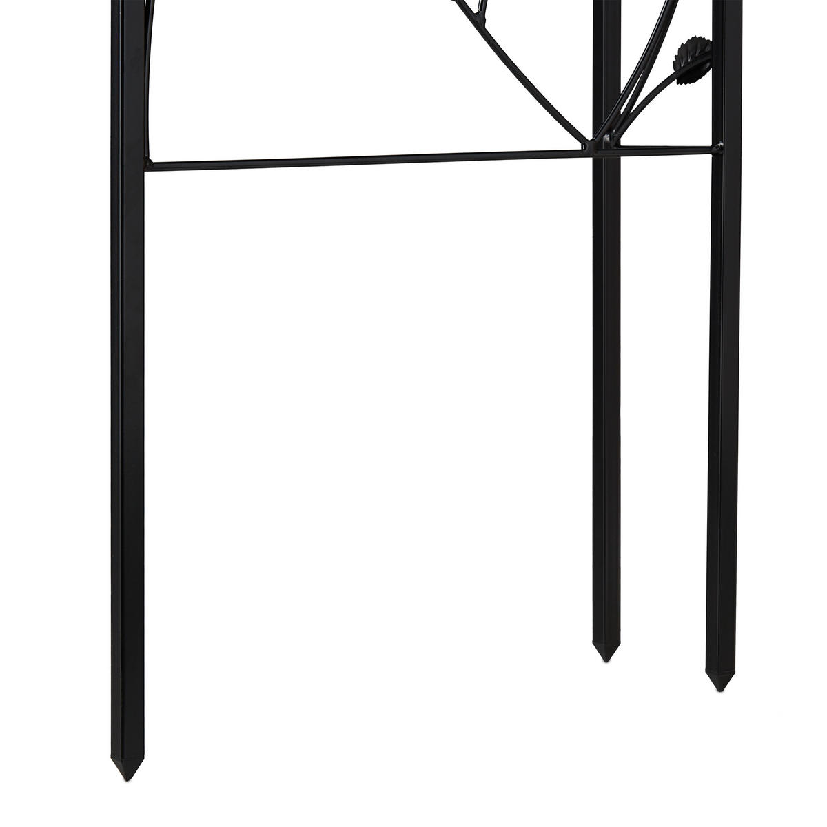 ROSENBOGEN - Schwarz, Metall (39/256/72cm) - Relaxdays