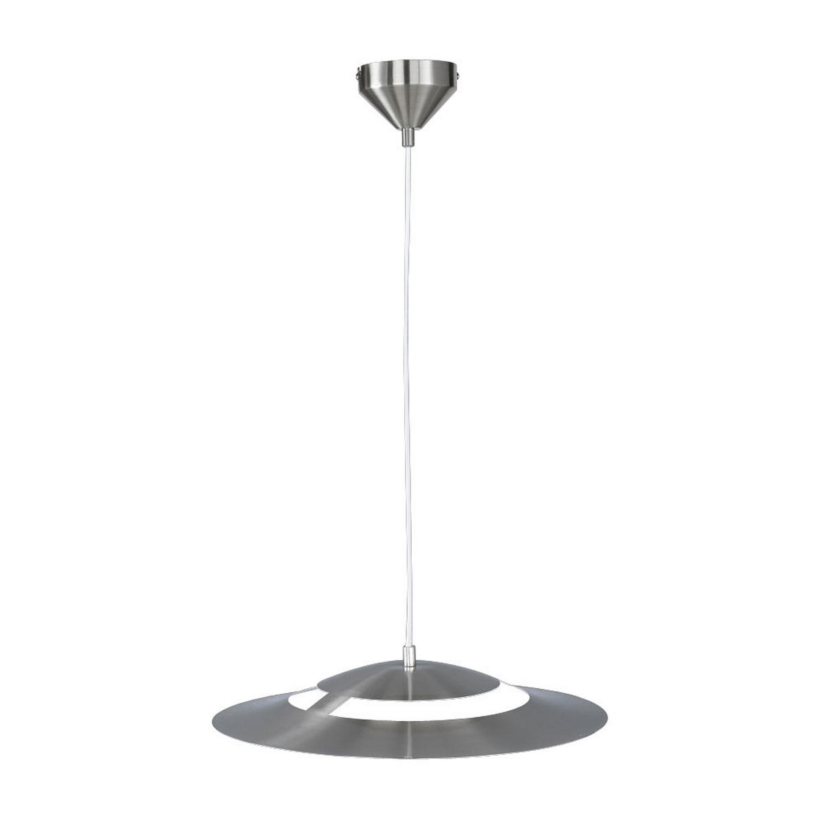 LED HÄNGELEUCHTE Silber Glas Weiß - Silberfarben, Glas (40/40/125cm)