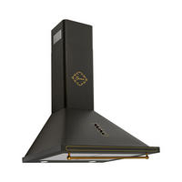 DUNSTABZUGSHAUBE GCH 975 Bl 6 + Umluftset, 60 cm Schwarz - Schwarz, Metall (60/104/50cm) - Gurari