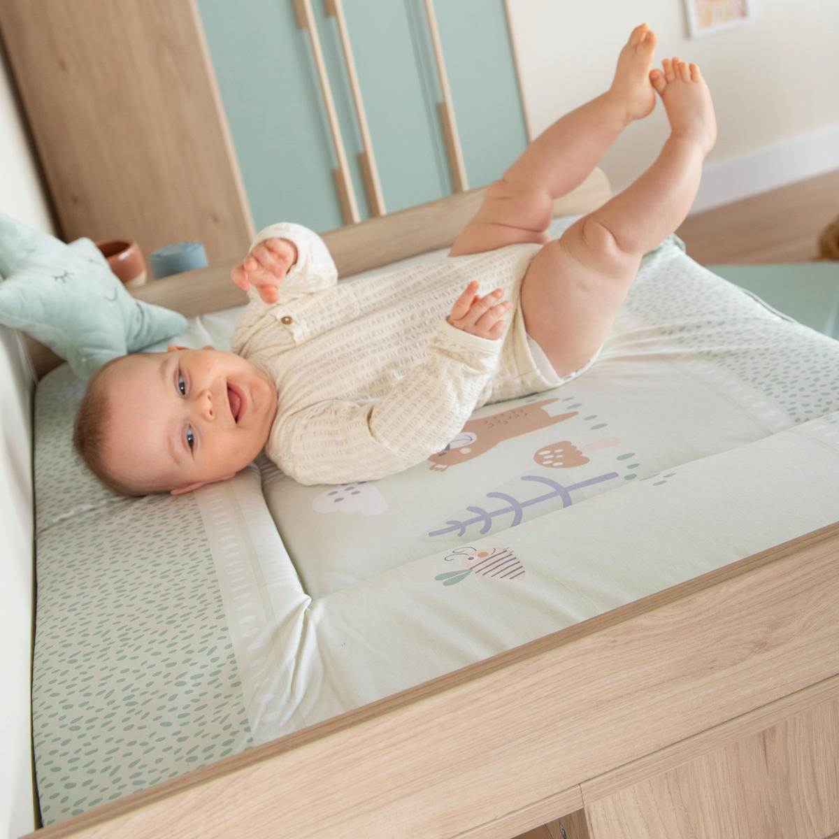 WICKELAUFLAGE Woodland Buddies - Grün, Textil (85/75cm) - Roba