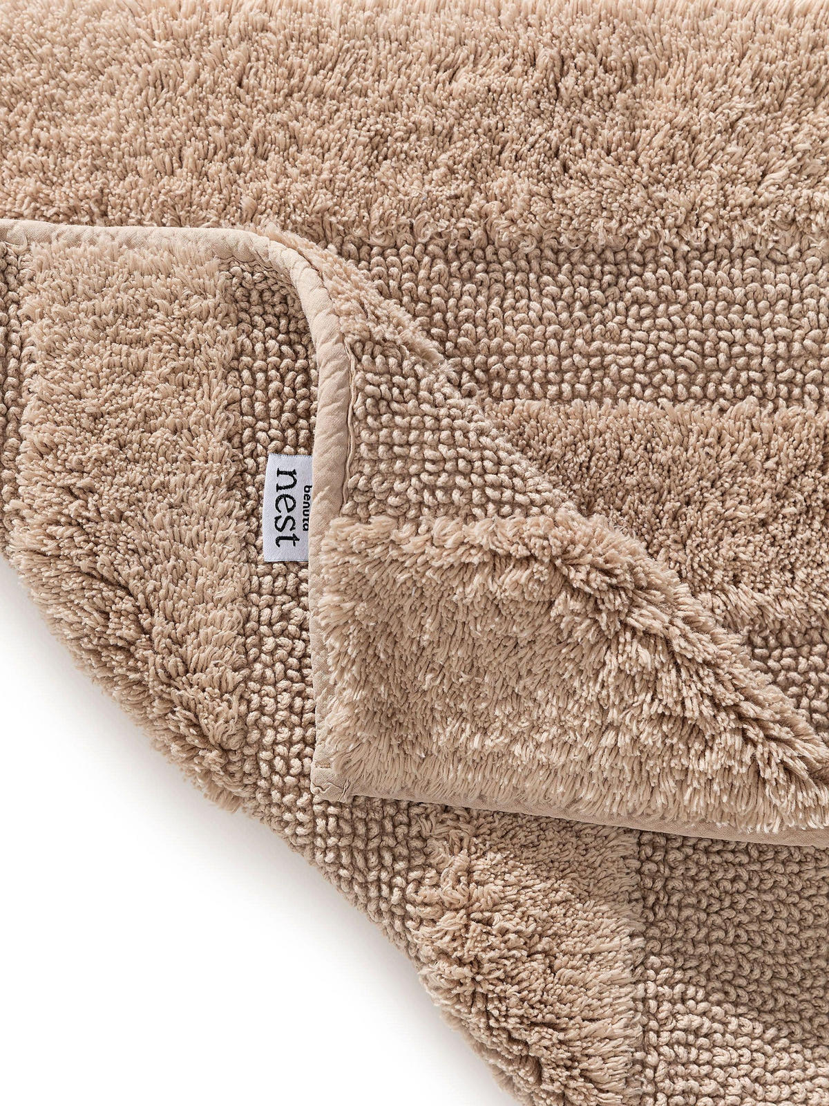 BADEMATTE Ilka Beige 50x80 cm - Beige, Textil (50/80cm) - benuta Nest