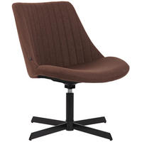 DREHSTUHL Stoff braun - Schwarz/Braun, Textil/Metall (63/79/71cm) - CLP