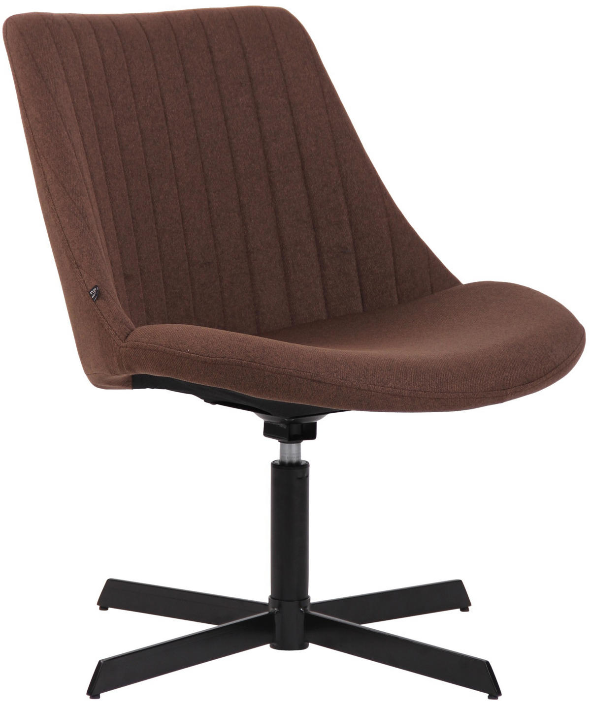 DREHSTUHL Stoff braun - Schwarz/Braun, Textil/Metall (63/79/71cm) - CLP