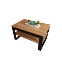 COUCHTISCH rechteckig Eiche Wotan Schwarz matt 90/60/50 cm - Eiche Wotan/Schwarz, Holzwerkstoff (60/90/50cm) - designimpex