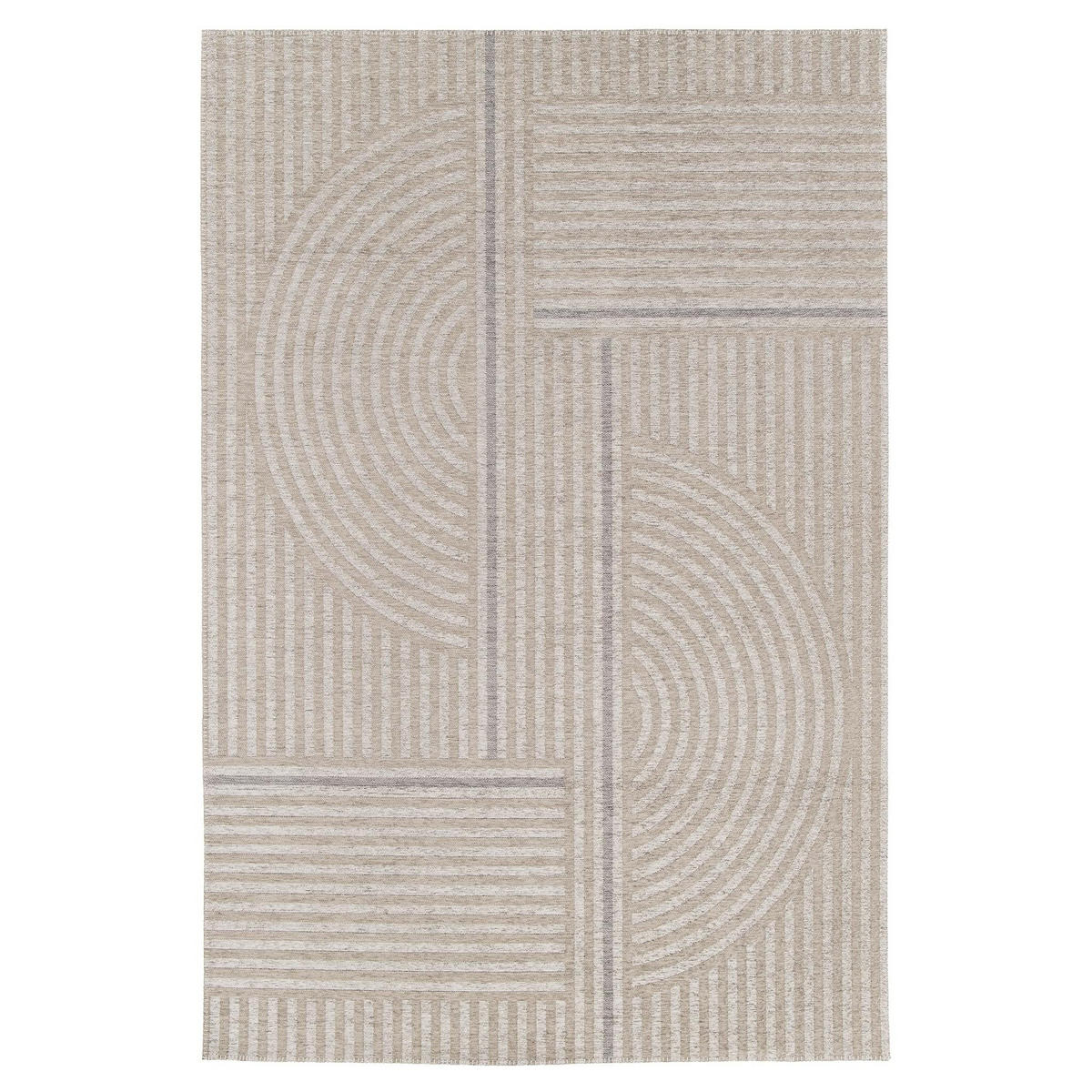 TEPPICH In- Outdoor, recycelt beige - Beige, Textil (120/170cm) - AFK Living