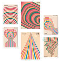 POSTER Set Mit 6 Geometrische Bauhaus Formen A3 & A4 Rahmenlos - Klar, Papier (29/3cm) - Nacnic