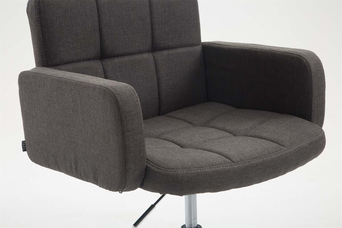 LOUNGESESSEL Riyadh Stoff Dunkelgrau Barhocker Sessel Lounger - Dunkelgrau, Textil (58/80/48cm) - DELUKE