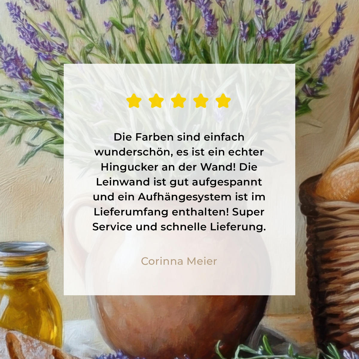 LEINWANDBILD Lavendel - Brot - Stilleben Wandbilder 80x60 cm - Flieder, Textil (80/60cm) - MuchoWow