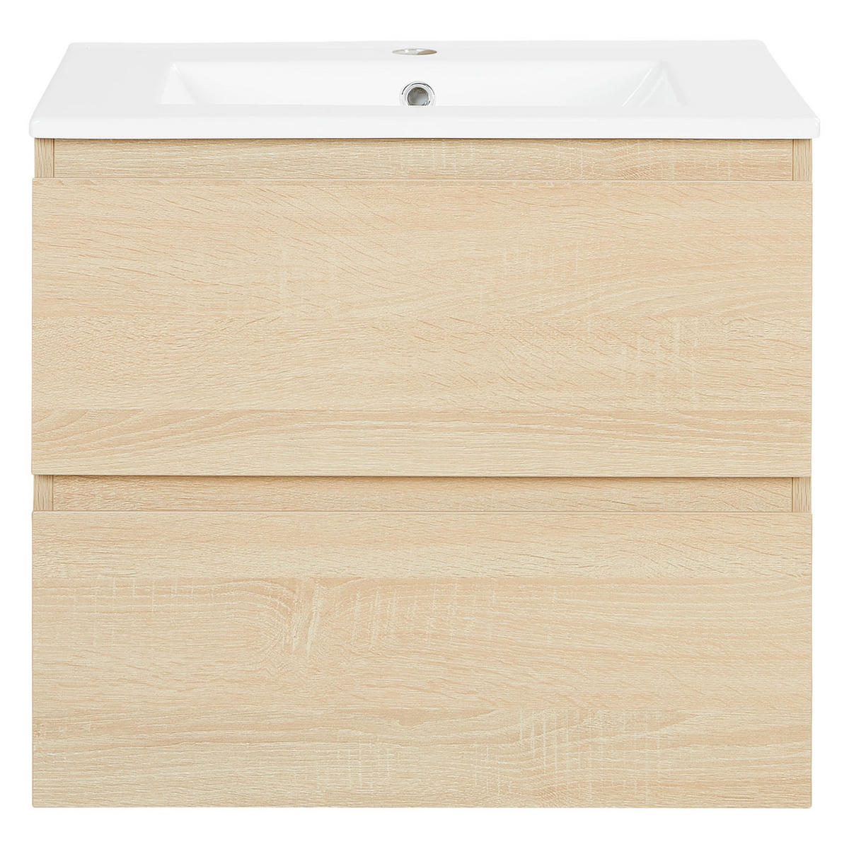 WASCHTISCHKOMBI 60 cm Eiche - Eichefarben, Holz/Keramik (61/54/47cm) - Homestyle4u