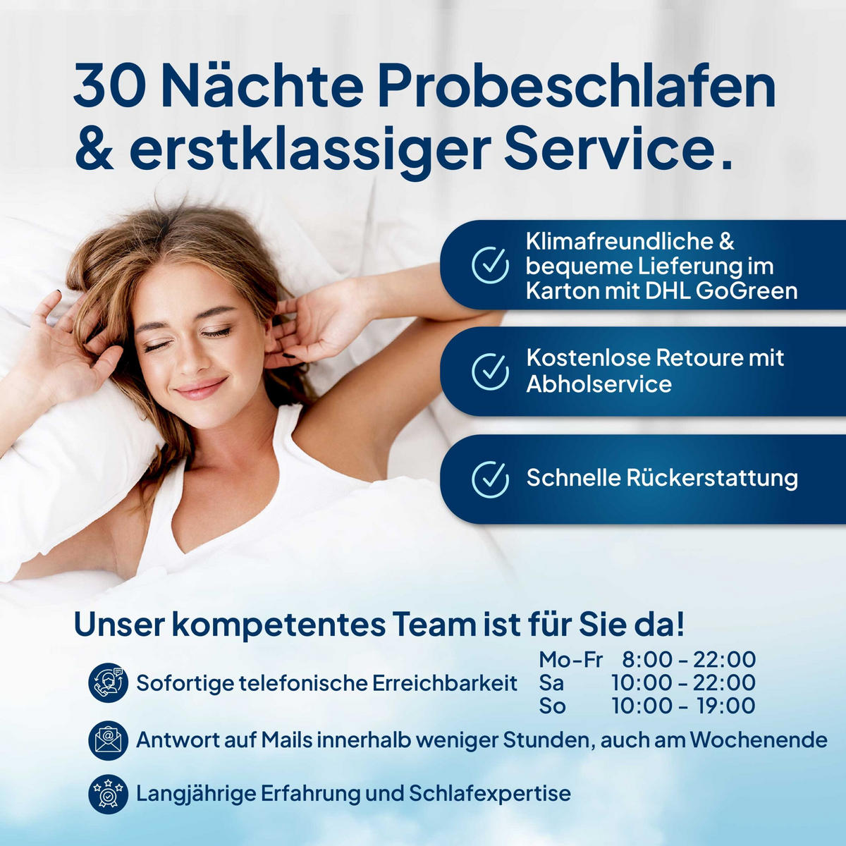 TASCHENFEDERKERNMATRATZE Premium 135/190 cm H2 - 24cm Höhe & Tencel Bezug - Weiß, Textil (135/190cm) - AM Qualitätsmatratzen