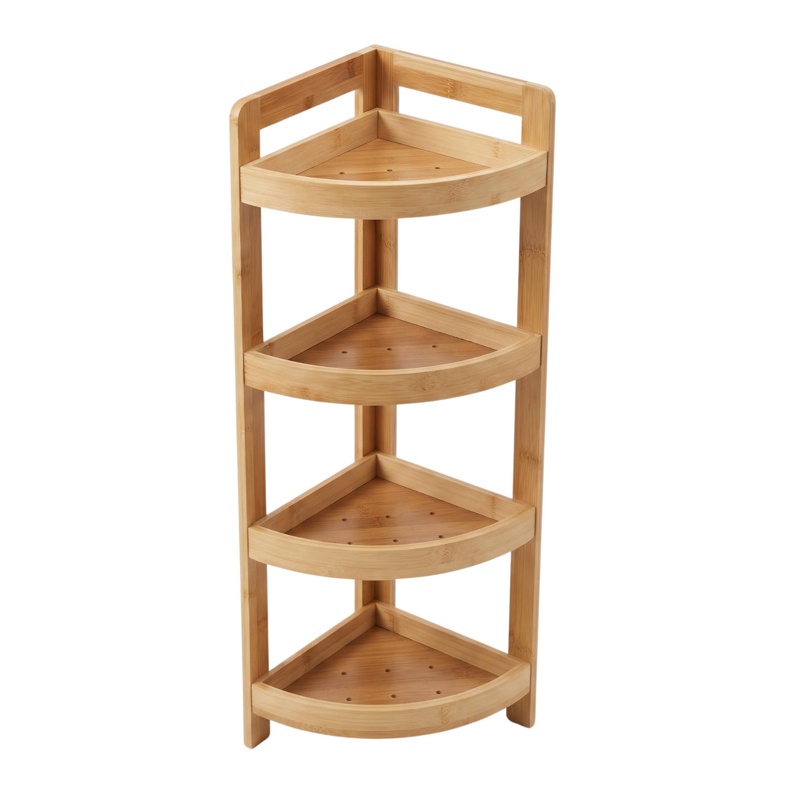 ECKREGAL aus Bambus für das Badezimmer 23/23/80 cm - Beige, Naturmaterialien (23/80/23cm) - NUXIO