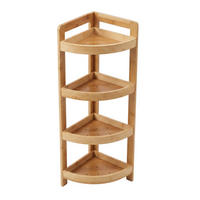 ECKREGAL aus Bambus für das Badezimmer 23/23/80 cm - Beige, Naturmaterialien (23/80/23cm) - NUXIO