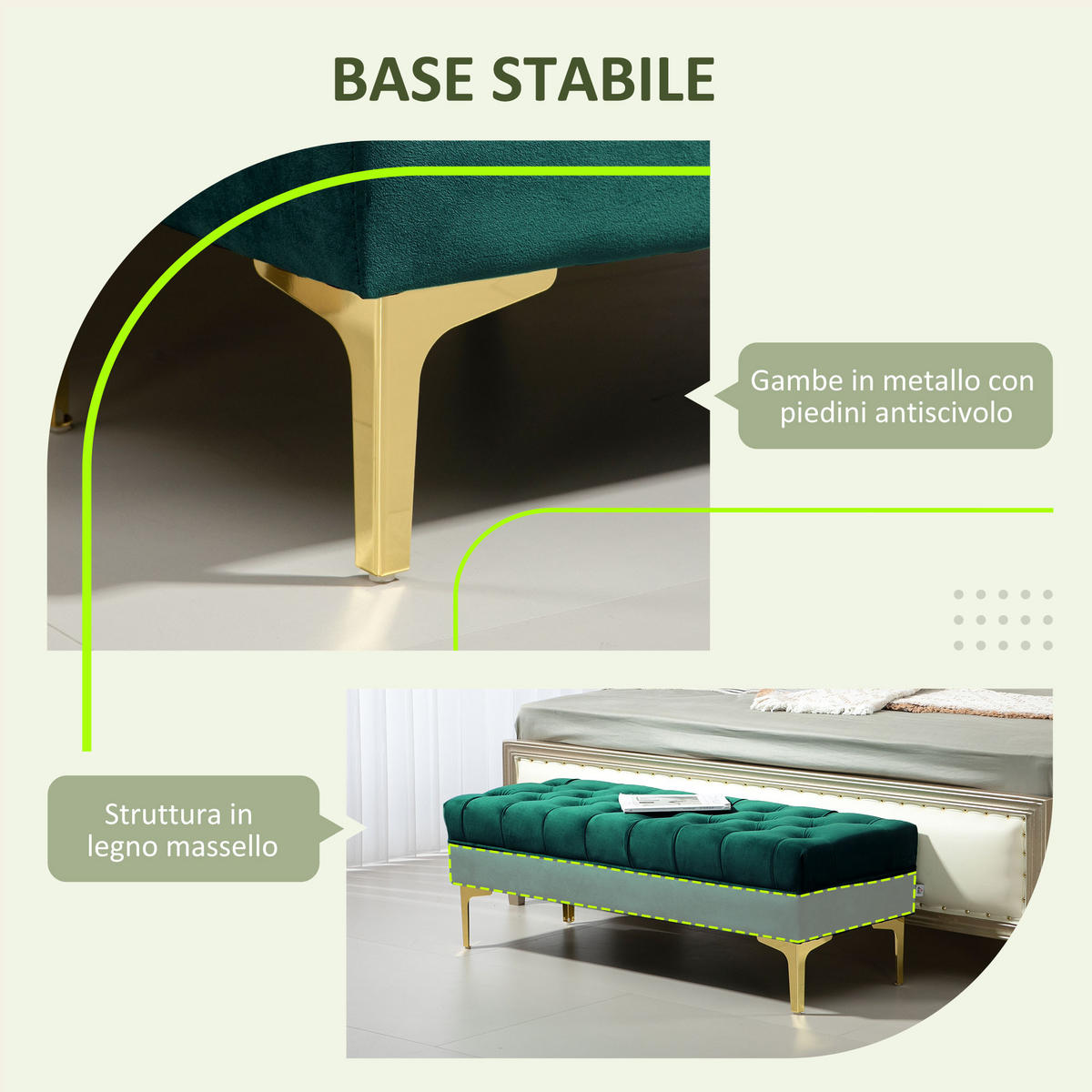 SITZBÄNKE Dunkelgrün 1 Stück - Beige, Kunststoff (118/42/45cm) - GiPP