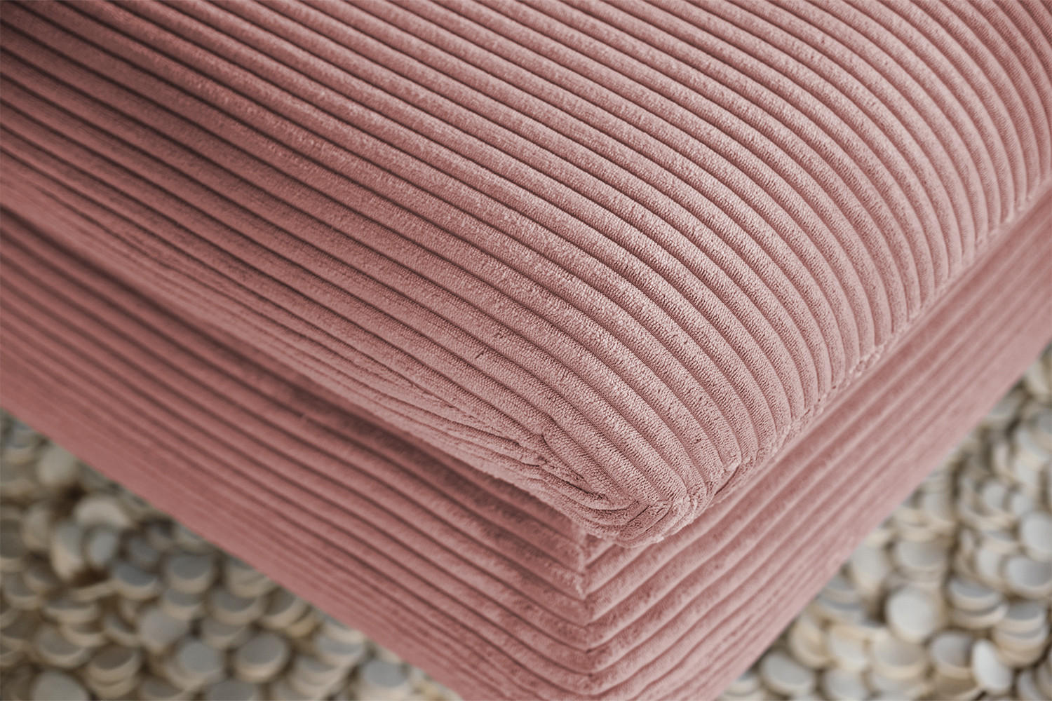 LONGSEAT CHAMRE Rosé - Schwarz/Rosa, Textil/Metall (130/95/160cm) - KAWOLA