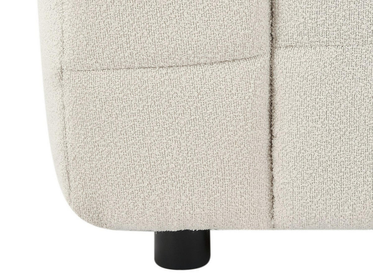 SOFA - 3 Personen - stoff - weiß Lerici - Weiß, Holz/Textil (213/72/89cm) - Vente-Unique