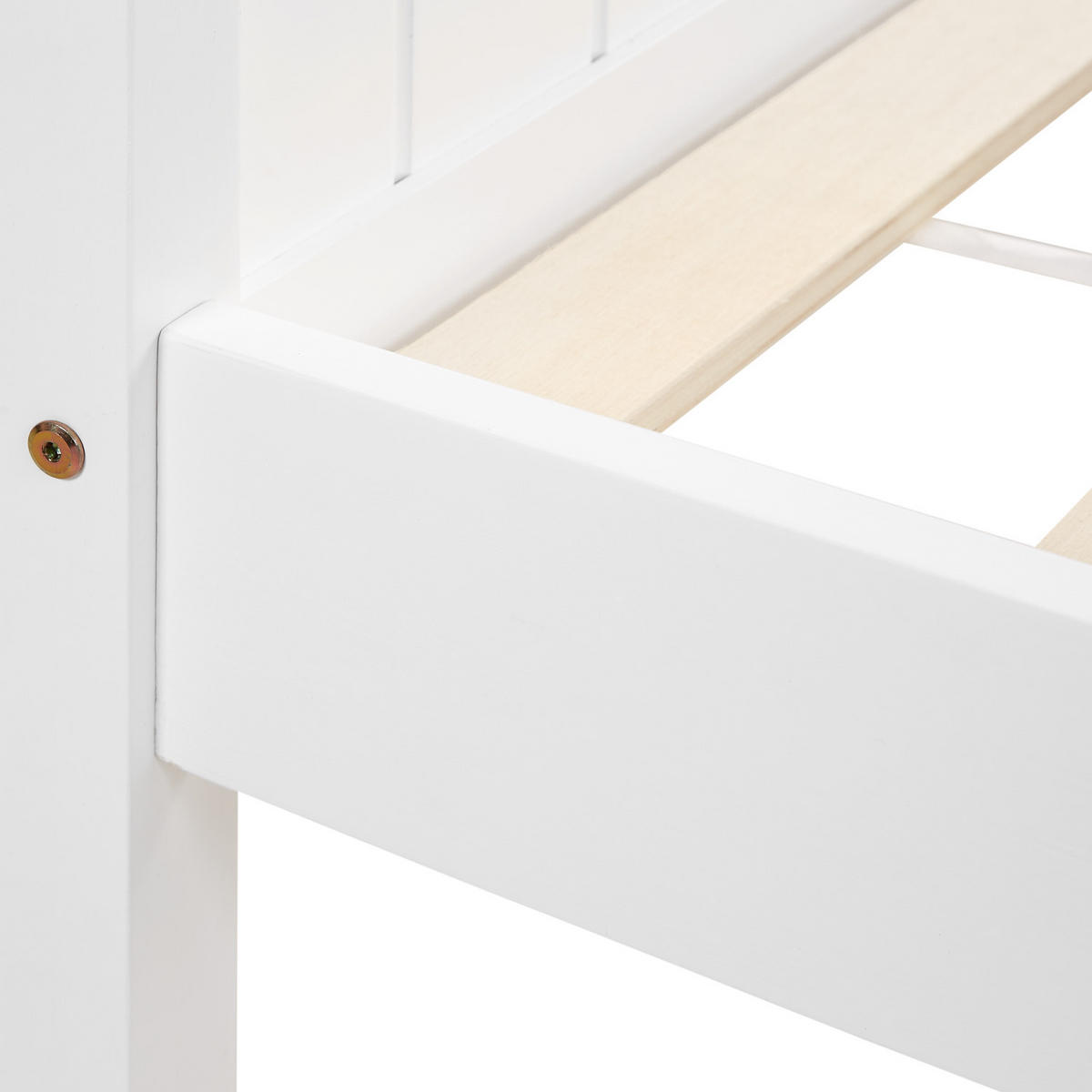 HOLZBETT Kinderbett 90/200 cm weiß - Weiß, Holz (98/97/208cm) - Homestyle4u