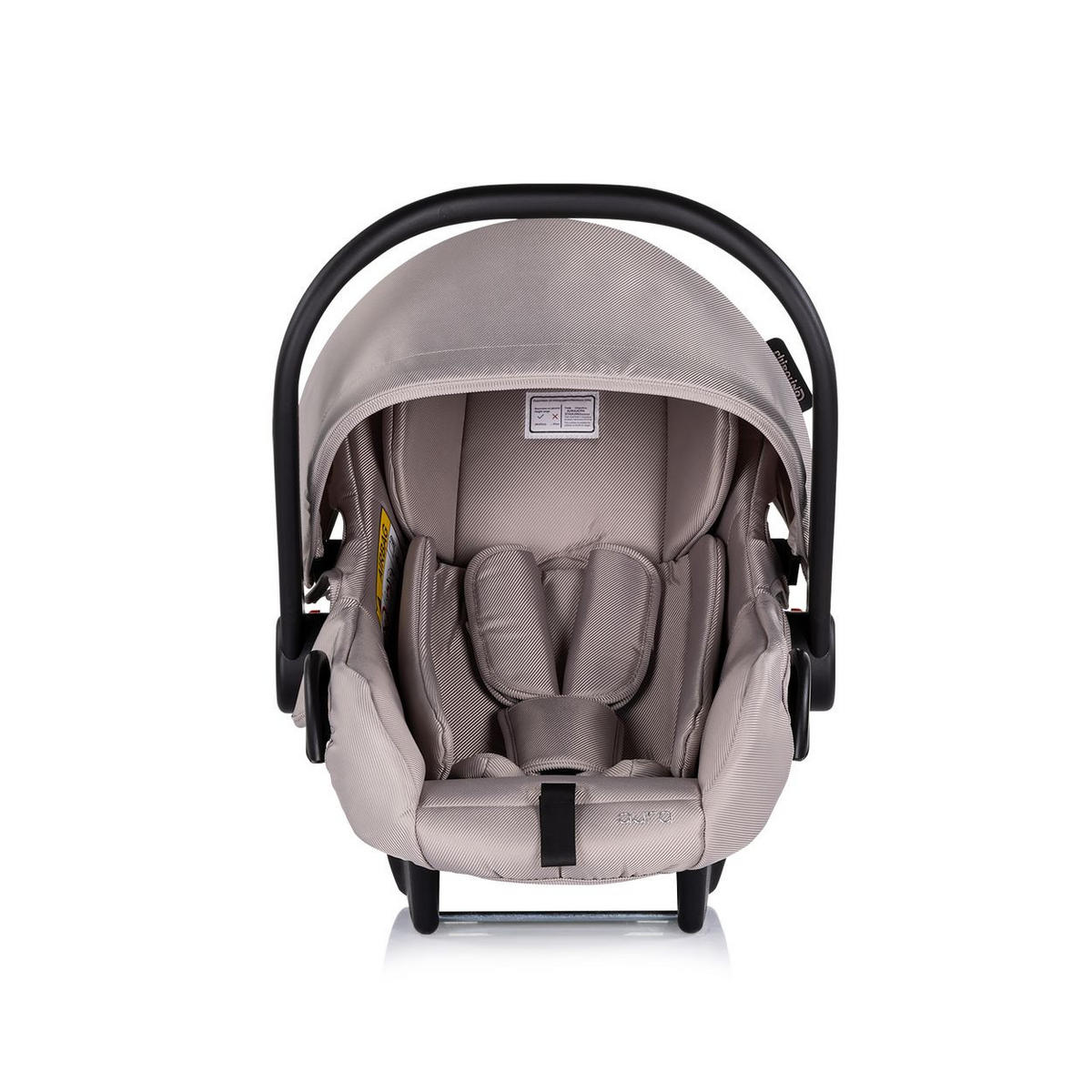 BABYSCHALE i-Size Aura schwarz hellbraun (40-85cm) Gruppe 0+, Griff verstellbar, Gurt - Braun, Kunststoff (39/47/50cm) - Chipolino