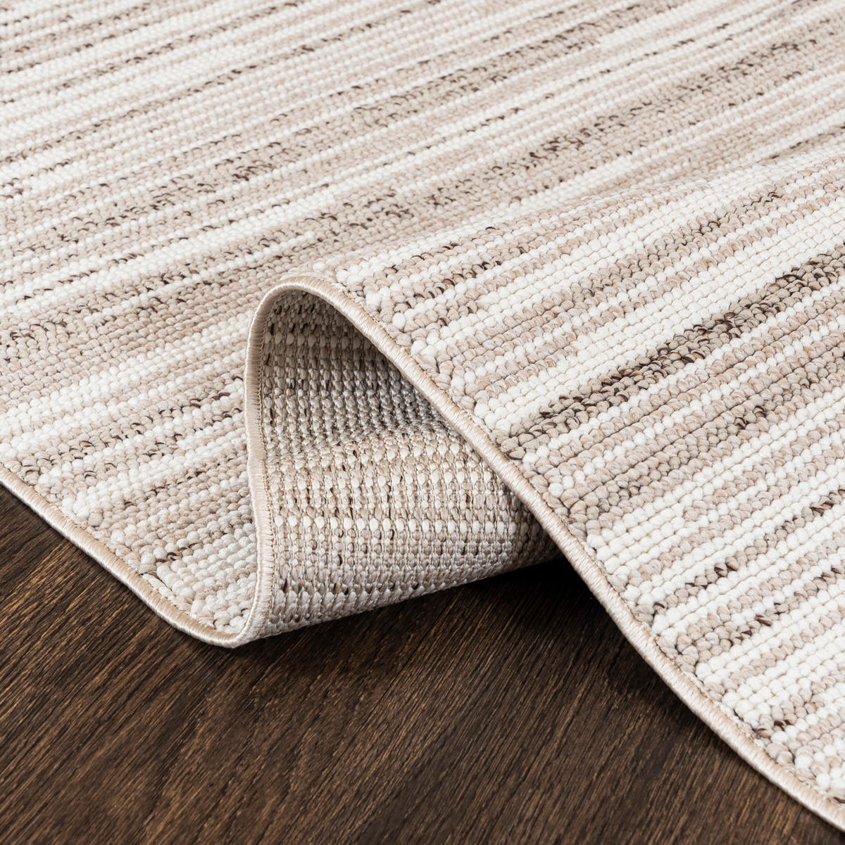 TEPPICH Lora PE08A Mazovia 80x150cm Beige Weiß Abstrakt Kurzflor - Beige, Textil (80/150cm) - Mazovia