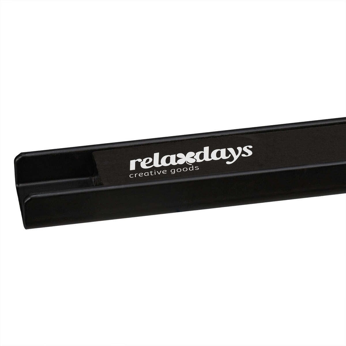 3XMAGNETLEISTE - Schwarz, Metall (20/2.5/1.5cm) - Relaxdays