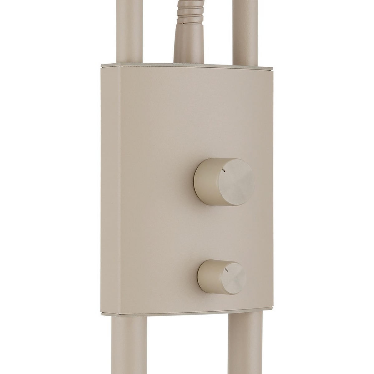 LED STEHLEUCHTE Briant Metall Glas Beige Dimmbar - Beige, Glas (28/25.5/180cm) - Globo Lighting