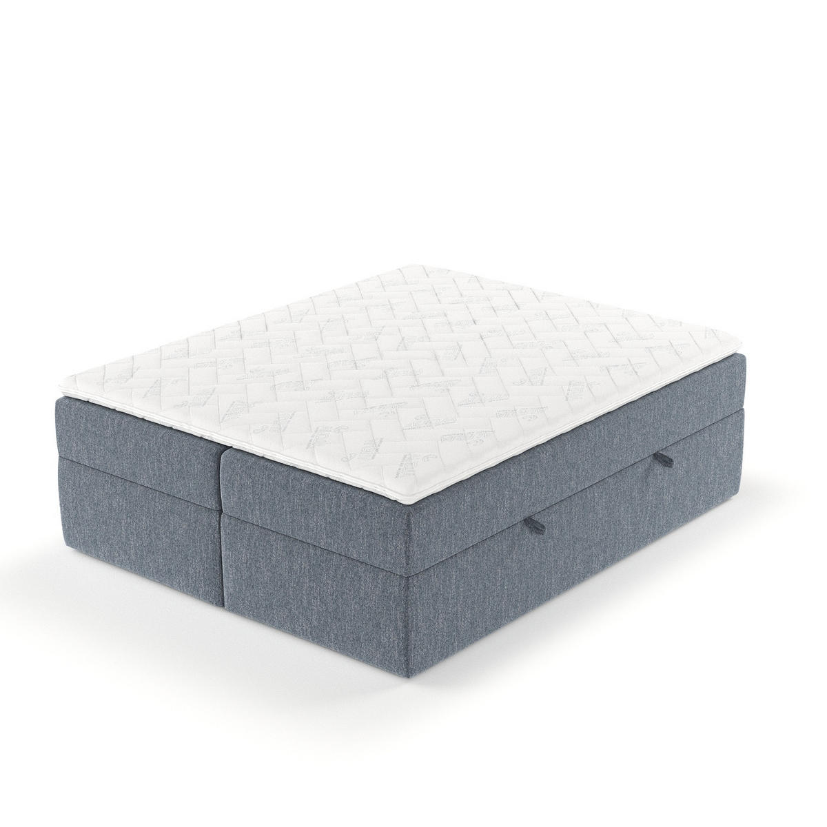 BOXBETT Yoko Blau 200/200 cm - Blau/Schwarz, Holz/Holzwerkstoff (200/200cm) - Maison de Reve