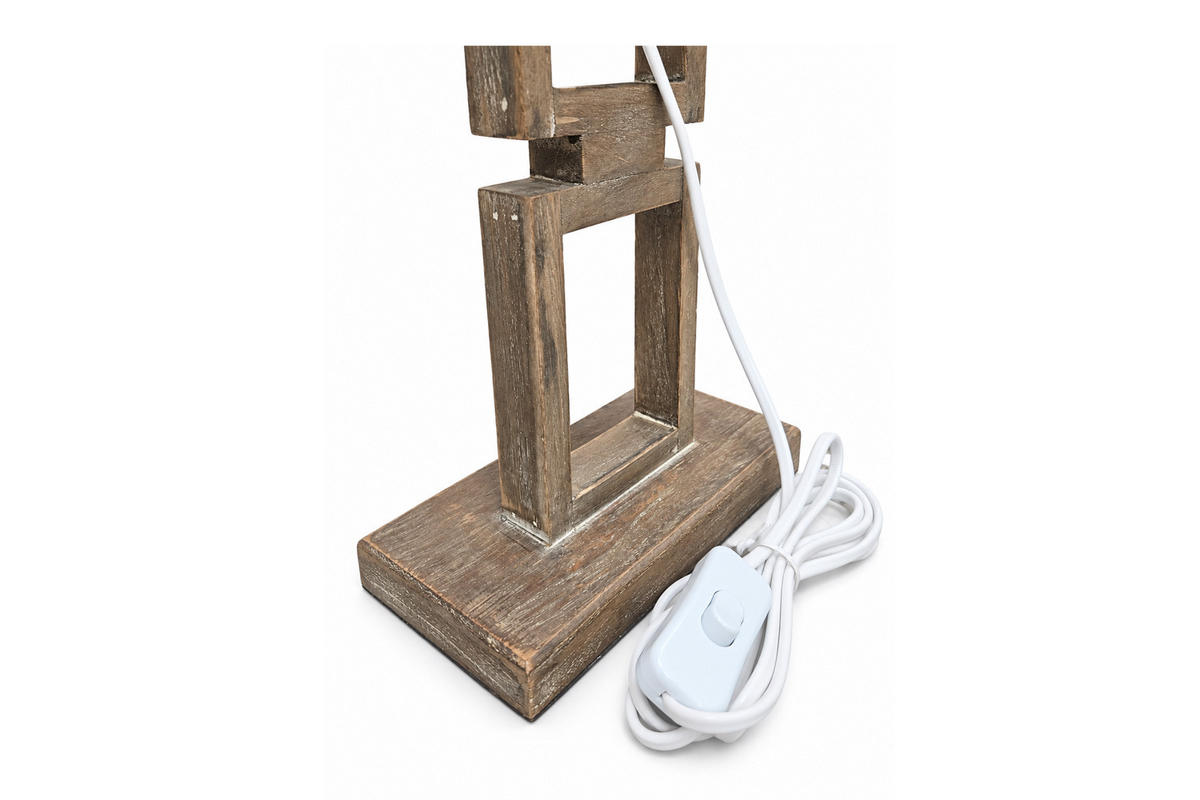 TISCHLEUCHTE ARTE 28x13x48 cm, Holz, Braun - Braun, Holz (13/28/47.5cm) - dasmöbelwerk