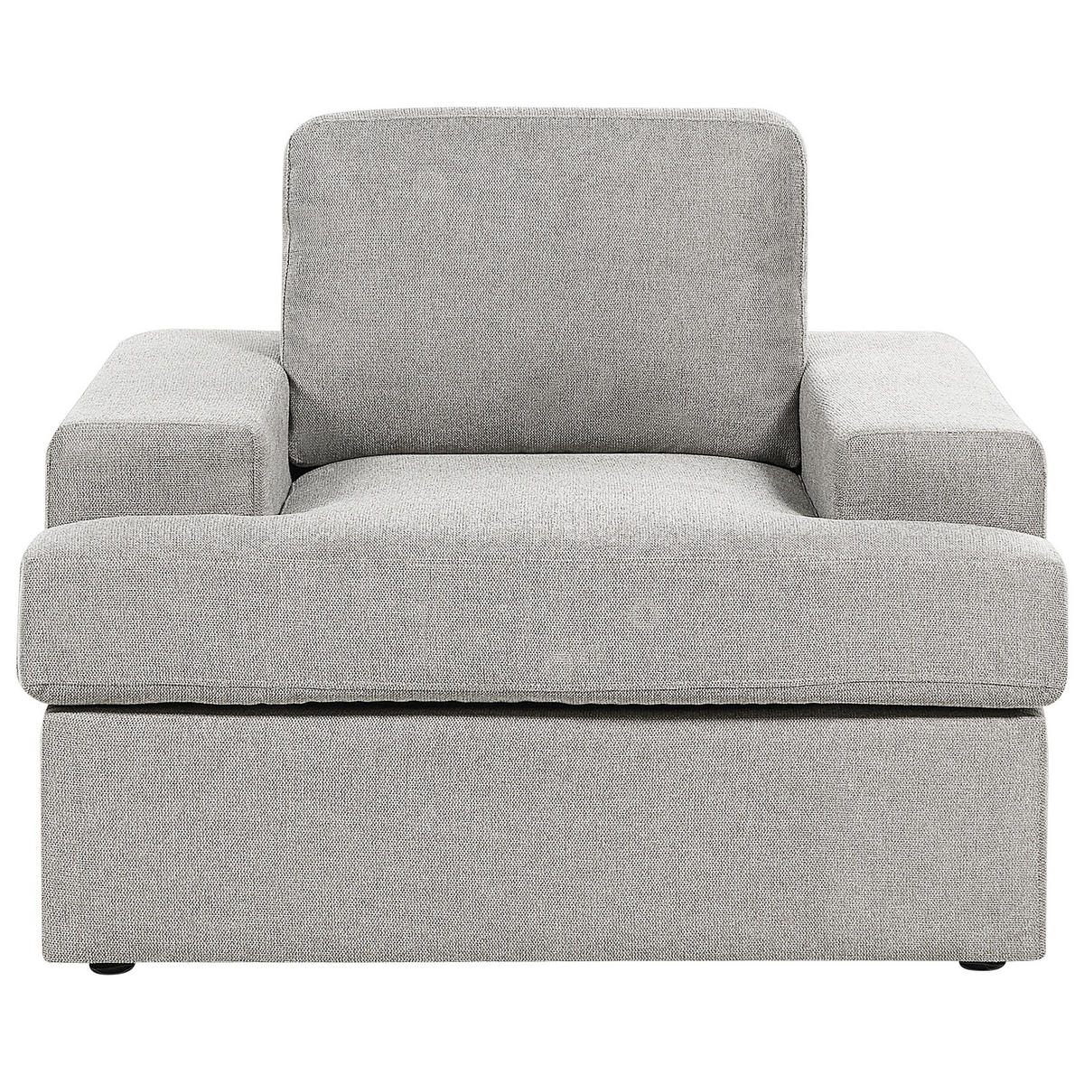 5-SITZER-SOFA SET hellgrau Alla - Grau, Textil (112/112/208cm) - Beliani