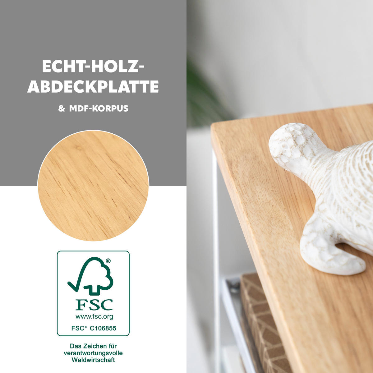 KÜCHENWAGEN, weiß - Weiß, Holz (50/79/15cm) - eluno