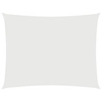 SONNENSEGEL Oxford-Gewebe Rechteckig 3,5x4,5 m Weiß - Weiß, Textil (450/350cm) - furnicato