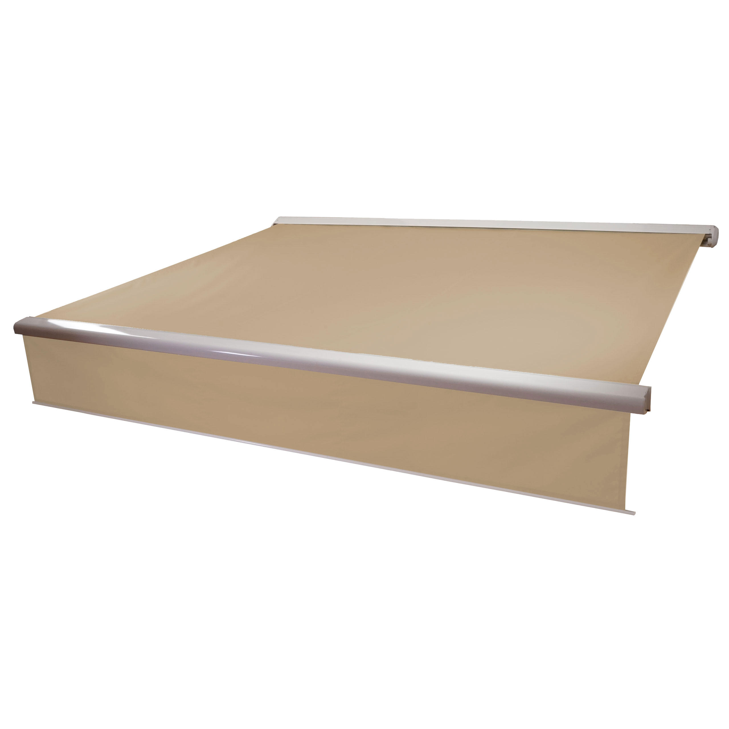 KASSETTEN-MARKISE VOLANT AUSFAHRBAR Cremeweiß - Weiß, Textil (450/15/300cm) - MCW