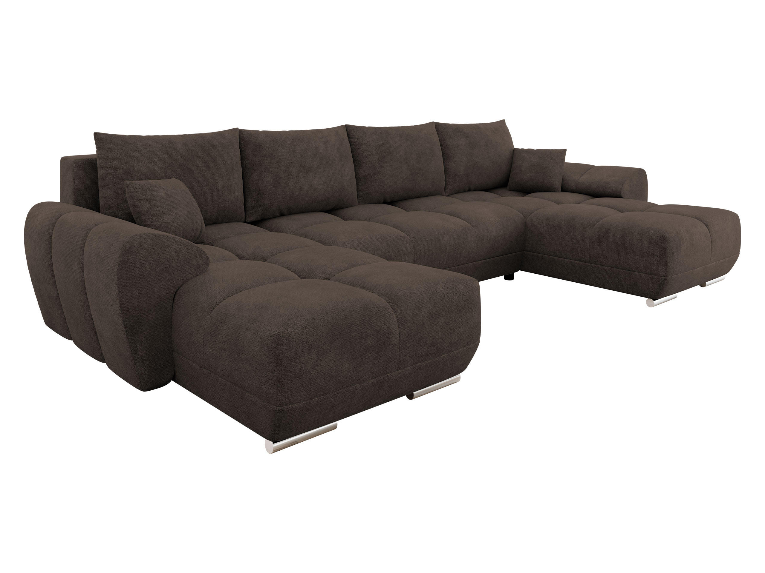 Mirjan24 Wohnlandschaft Dunkelbraun 362x85x183 cm