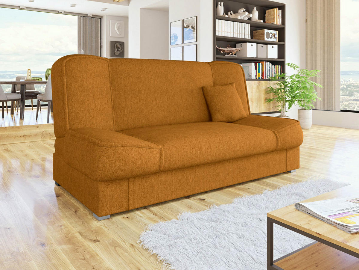 SCHLAFSOFA Gabi - Gelb/Silberfarben, Holz/Kunststoff (175/80/80cm) - MIRJAN24