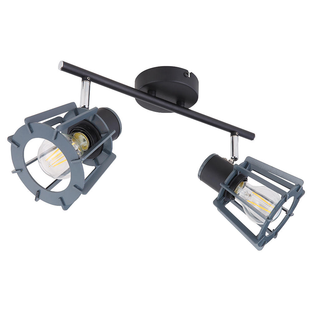 DECKENLEUCHTE Metall Holz Schwarz - Schwarz, Holz (36/17/18cm) - Globo Lighting