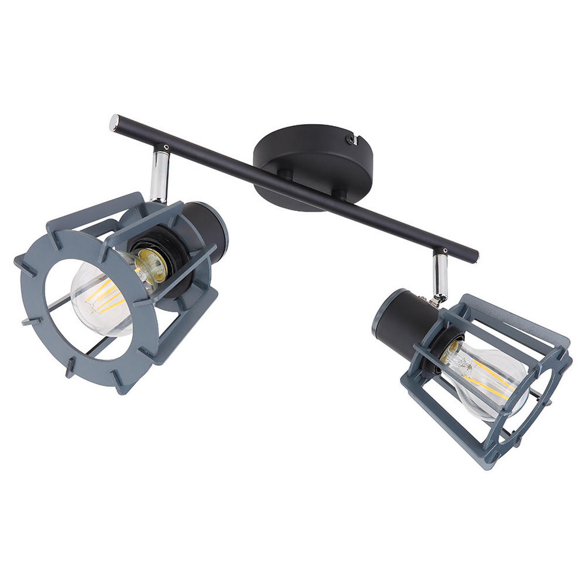 DECKENLEUCHTE Metall Holz Schwarz - Schwarz, Holz (36/17/18cm) - Globo Lighting