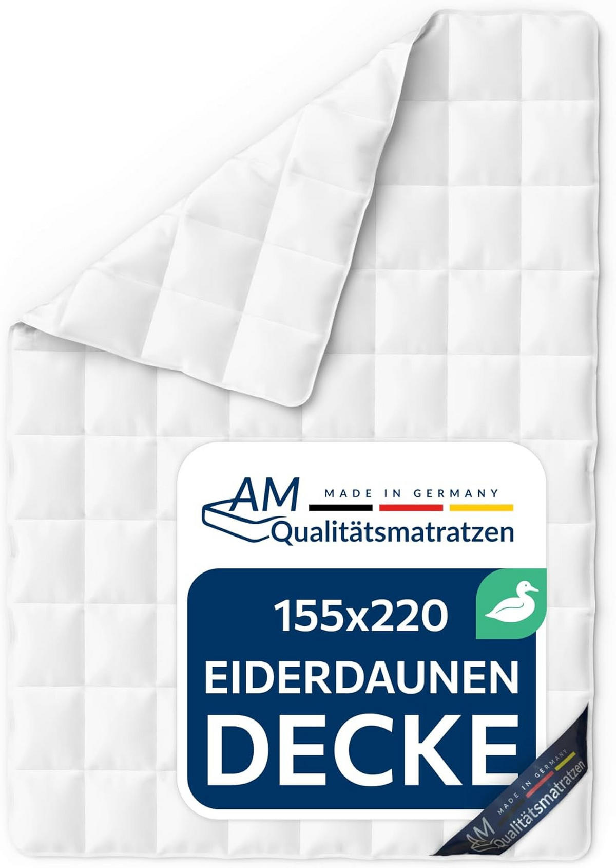 EIDERDAUNENDECKE 155/220 cm Weiß - Weiß, Textil (155/220cm) - AM Qualitätsmatratzen