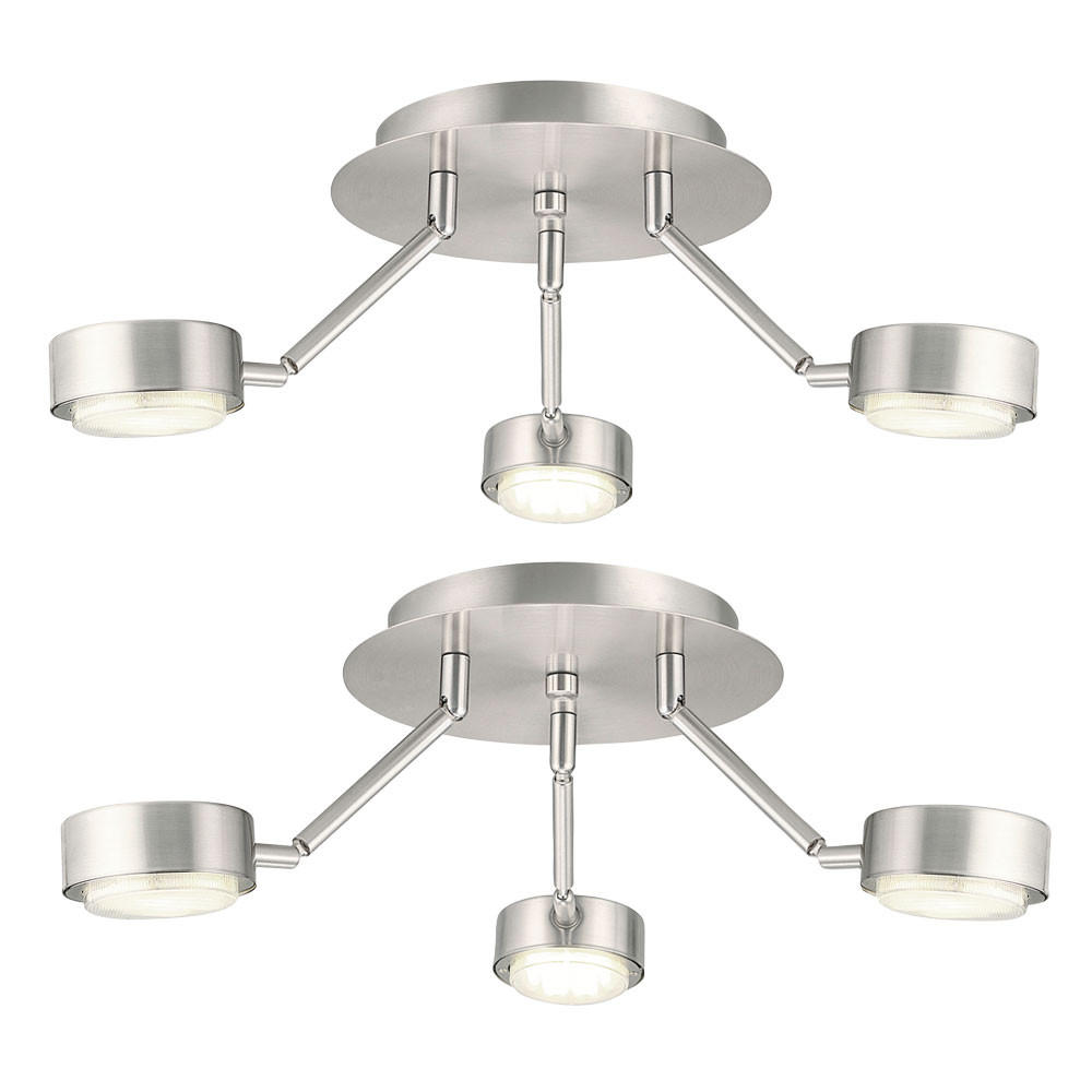 LED DECKENLEUCHTE COPO Silber matt - Silberfarben, Metall (18.2/18.2/58cm)