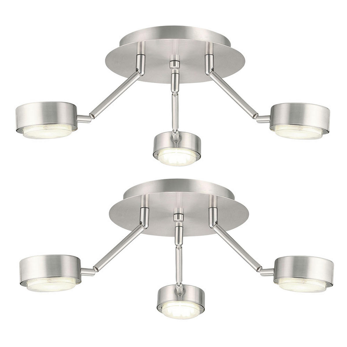 LED DECKENLEUCHTE COPO Silber matt - Silberfarben, Metall (18.2/18.2/58cm)