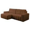 ECKSOFA Masone - Schwarz/Braun, Holz/Kunststoff (245/143cm) - MIRJAN24